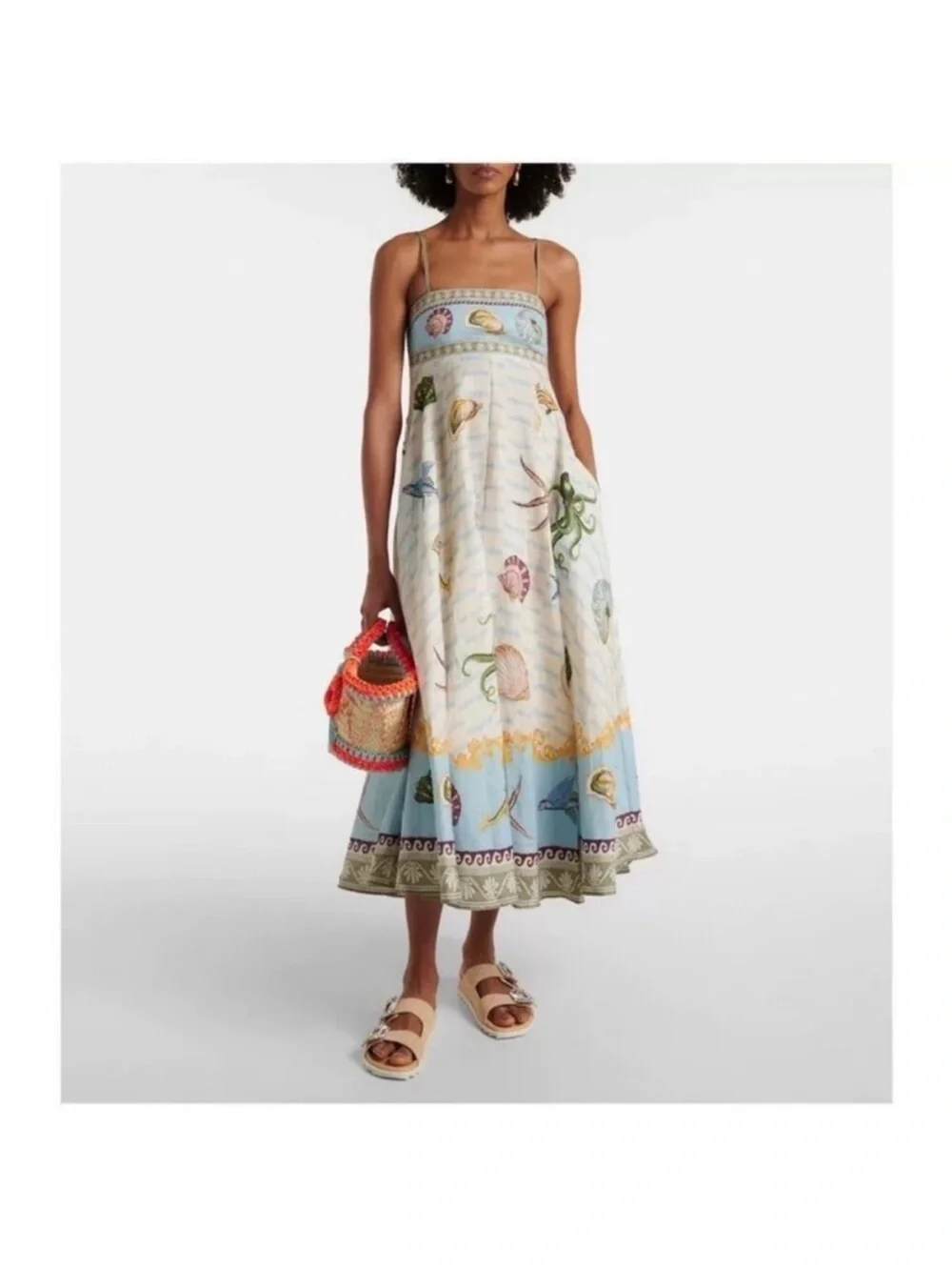 Caroline Constas Sea Life Print Maxi
Dress - Blue and Green - Picture 3 of 9